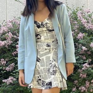 Love Tree Light Blue/Baby Blue Blazer Jacket